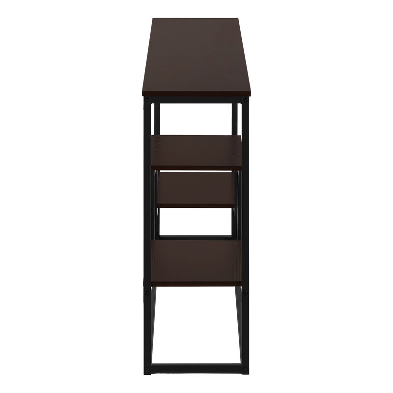 Monarch Specialties I 3582 Accent Table, Console, Entryway, Narrow, Sofa, Living Room, Bedroom, Metal, Laminate, Brown, Black, Contemporary, Modern