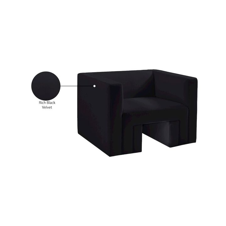 Meridian Furniture Henson Black Velvet Chair