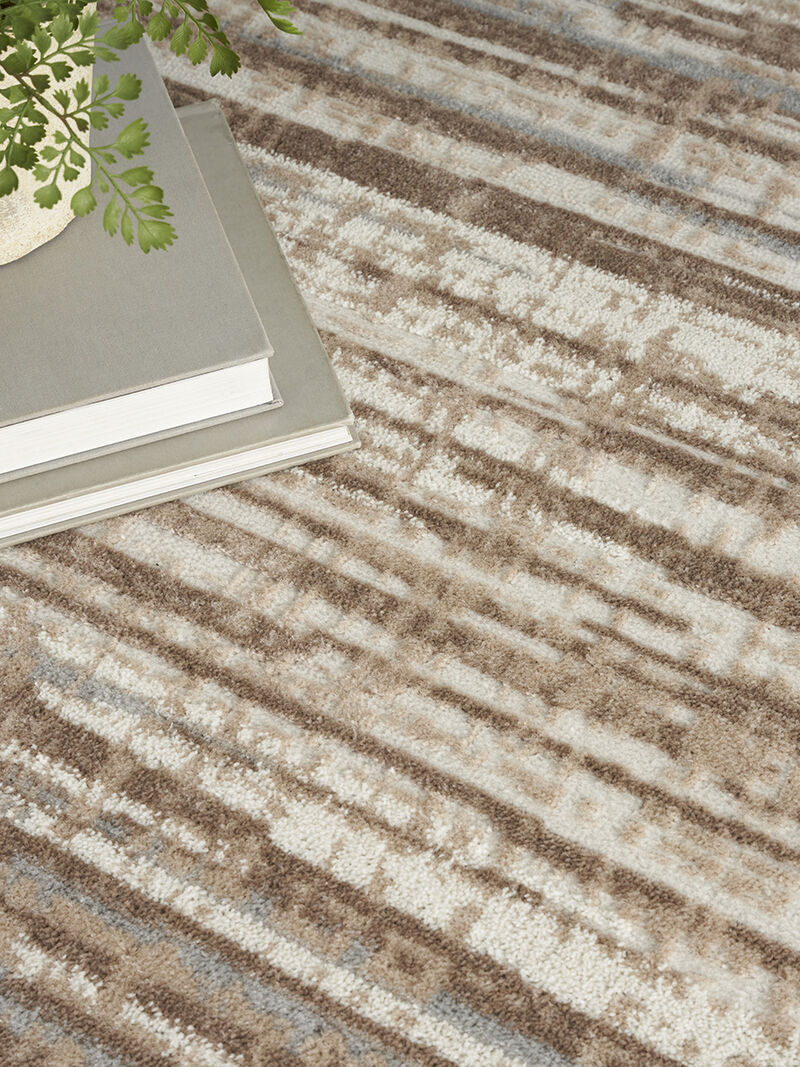 Elation ETN01 Ivory/Gray 7&rsquo;10&rdquo; x Round Rug