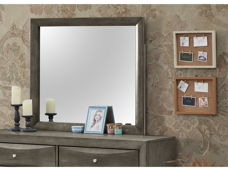 Marilla 35 in. x 39 in. Modern Rectangle Framed Dresser Mirror