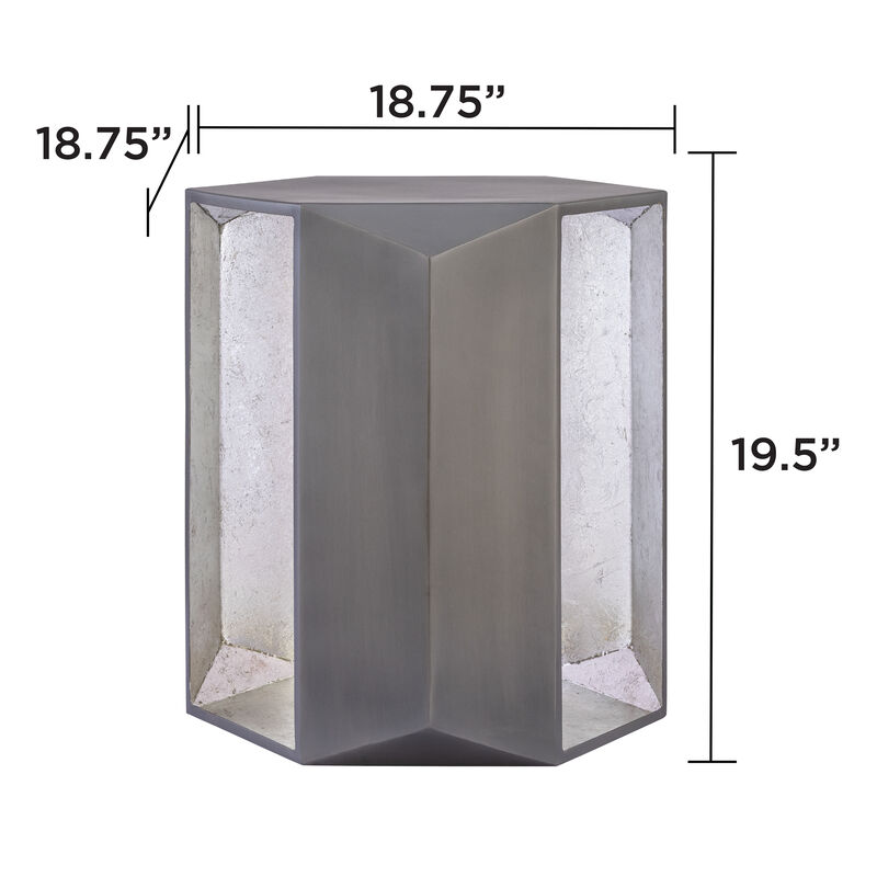 Marovenne Gold Hexagon End Table image number 4