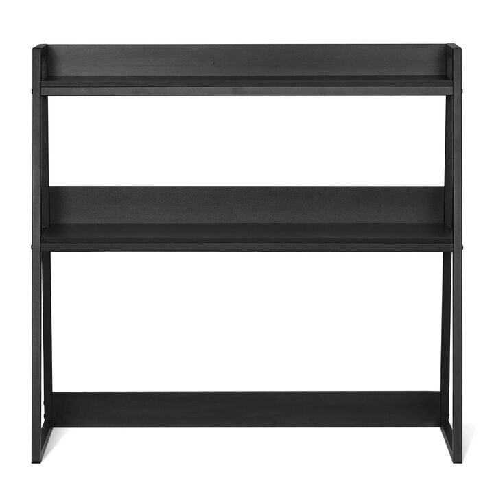2-Tier Desktop Bookshelf Organizer with Storage Rack for Office and Home