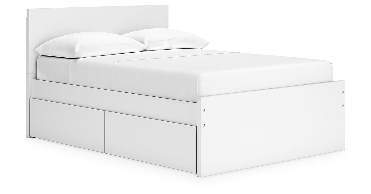 Onita Full Panel Platform Bed with 2 Side Storage