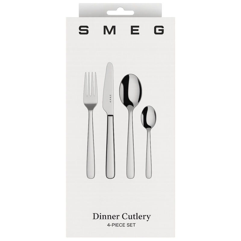SMEG Stainless Steel Dinner Cutlery 4 Piece Flatware Set image number 3