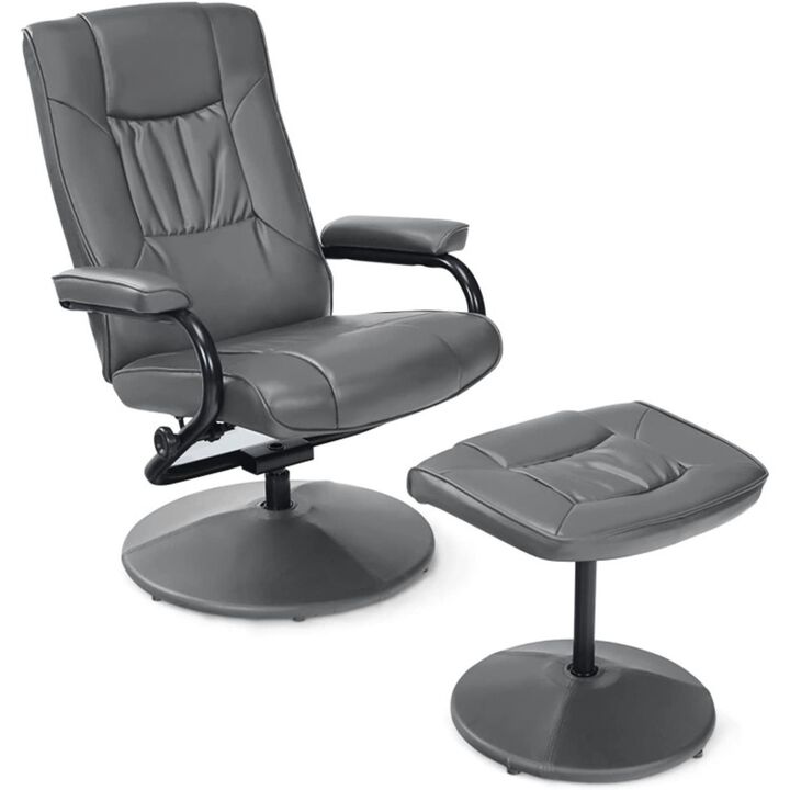 Swivel Lounge Chair Recliner with Ottoman