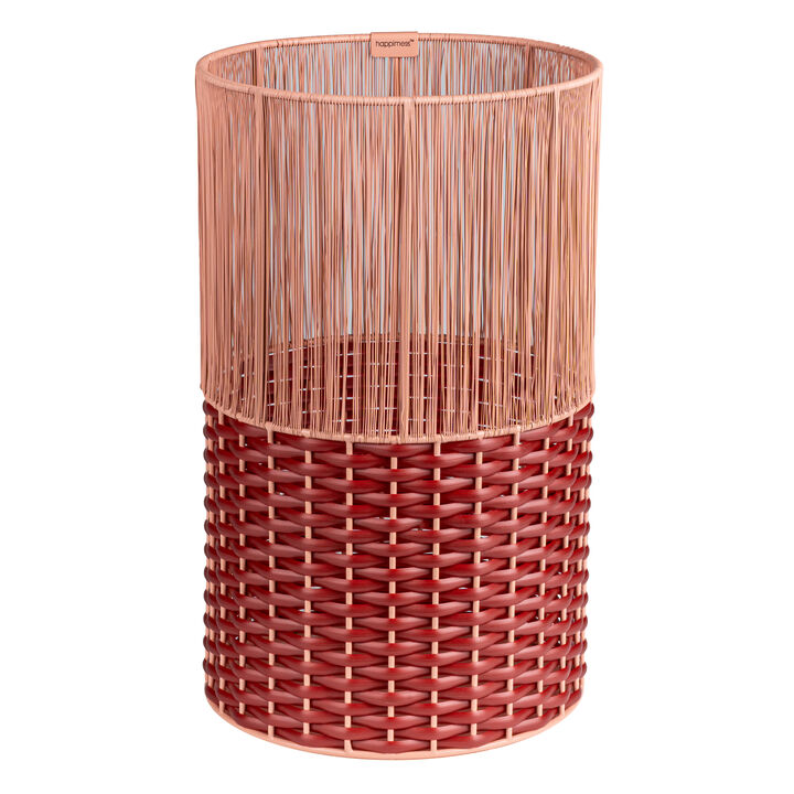 Harper Modern 2-Tone Faux Wicker Cylinder Waste Basket