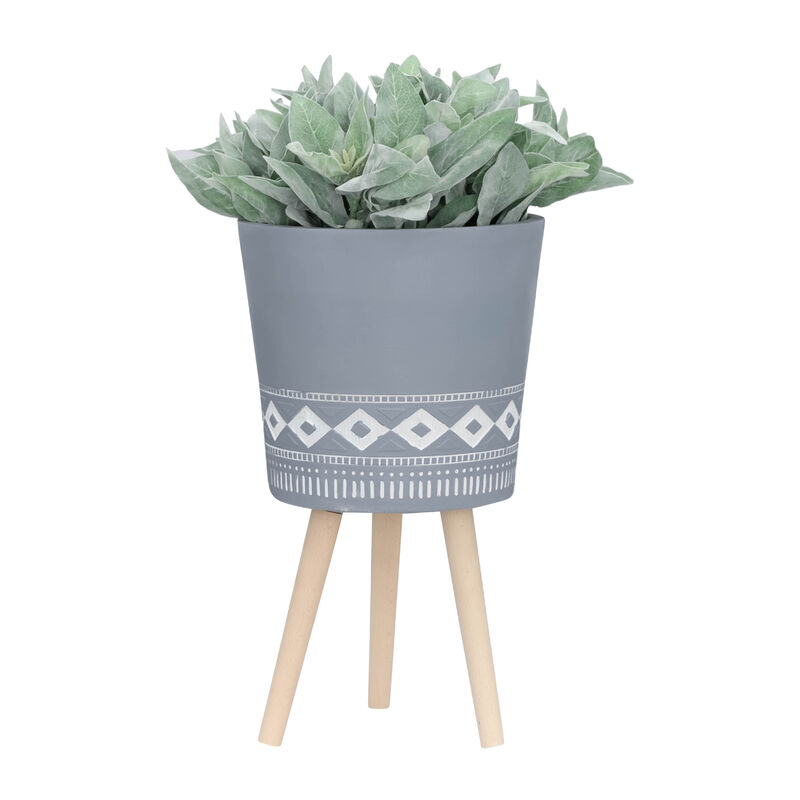 Diamond Planter with Wood Legs