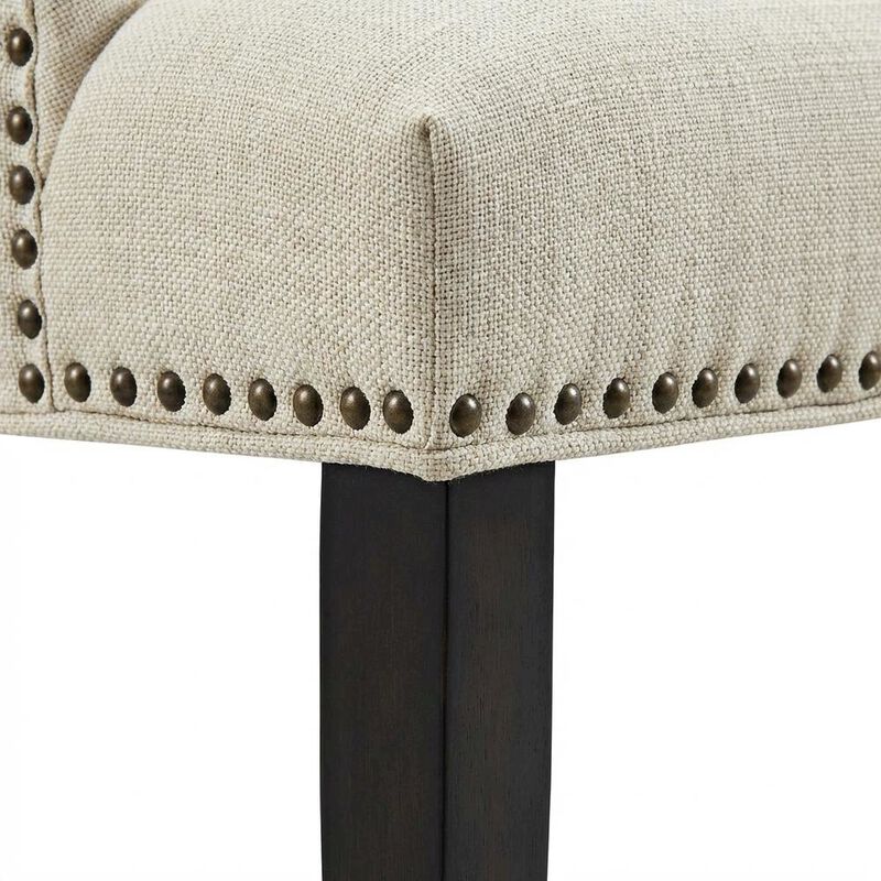 Fabric dining chair with armrests and comfortable backrest for dining rooms image number 6