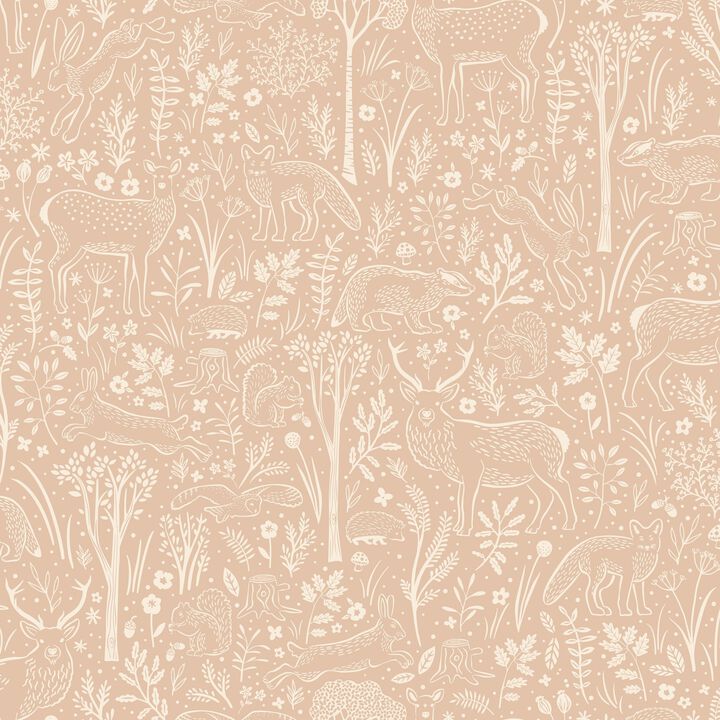 Little Dreamers Trees all-over Blue Wallpaper GDLD3415