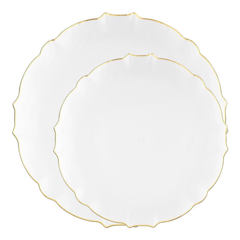 Pearl Pink Round Lotus Plastic Dinnerware Value Set (120 Sets) image number 0