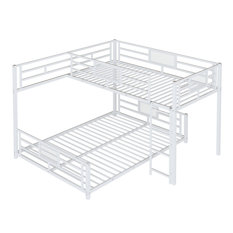 Merax L-shaped Metal Twin over Full Size Bunk Bed