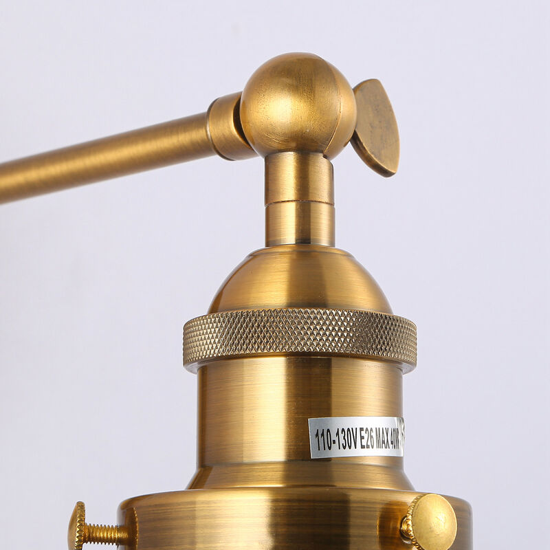 11.8" 1-Light Modern Gold Hardwire LED Wall Sconces with Adjustable Lamp Head