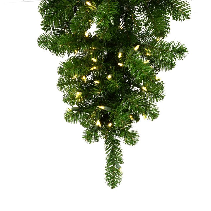 American Upside Down Half Artificial Christmas Tree