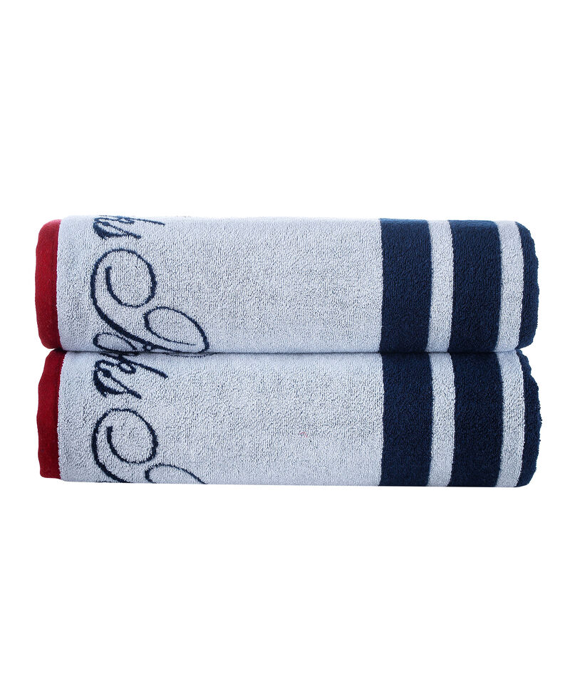 Brooks Brothers Nautical Blanket Stripe 2 pcs Bath Sheets