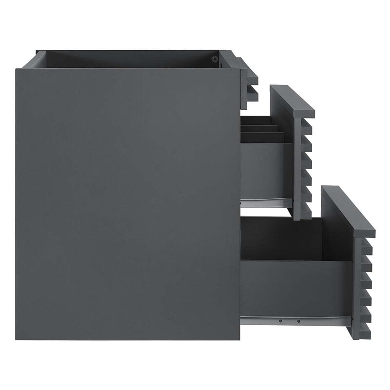 Modway Render 23.5" MDF Wood Wall-Mount Bathroom Vanity Cabinet in Gray image number 4
