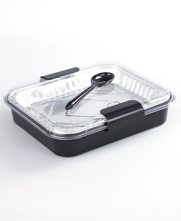UBER PARTY PANS - 9"X13" TO GO CASSEROLE FOIL PAN CARRIER 2 IN 1 BLACK