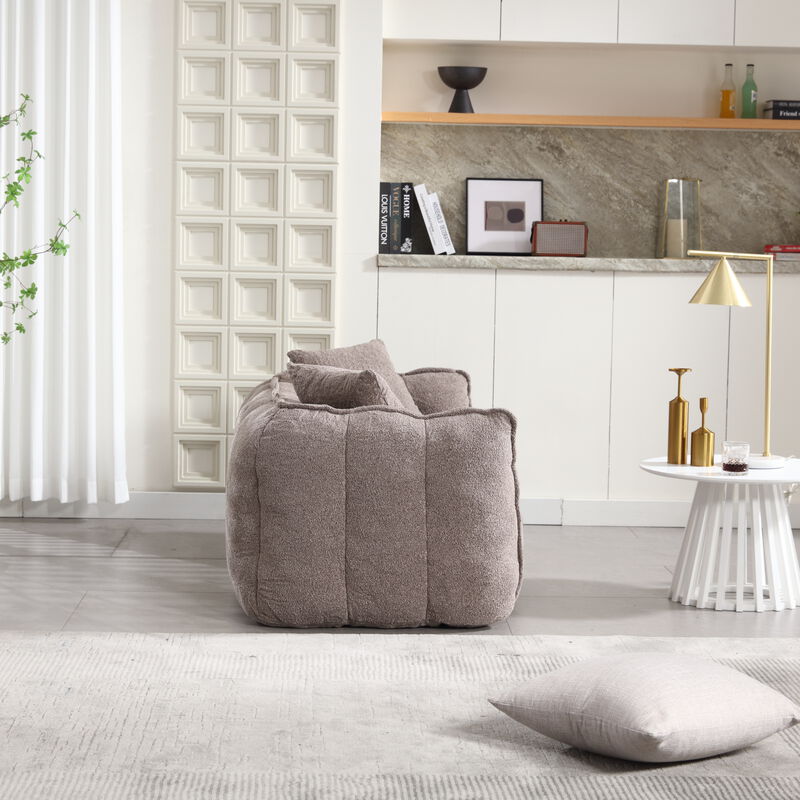 Merax Chenille Lazy Bean Bag Loveseat for Living Room.