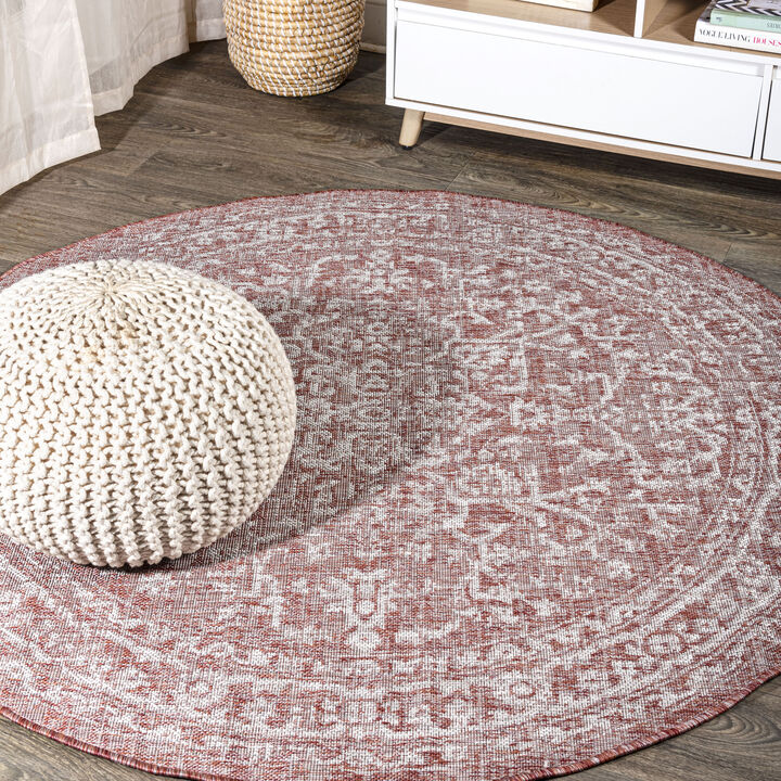 Malta Bohemian Medallion Textured Weave Area Rug