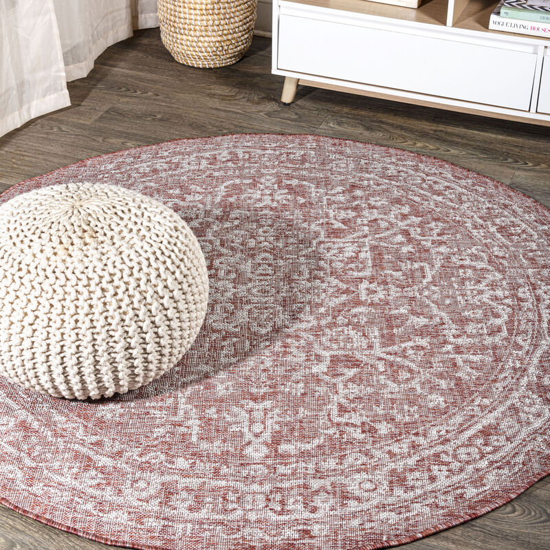 Malta Bohemian Medallion Textured Weave Area Rug