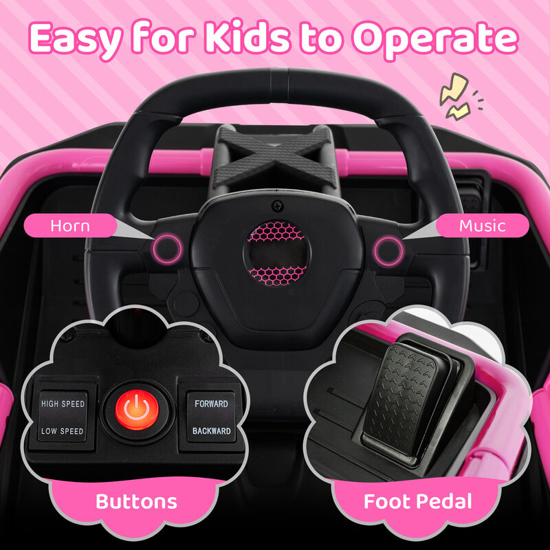 12V Electric Ride-On UTV for Big Kids with Remote Control and Music image number 3