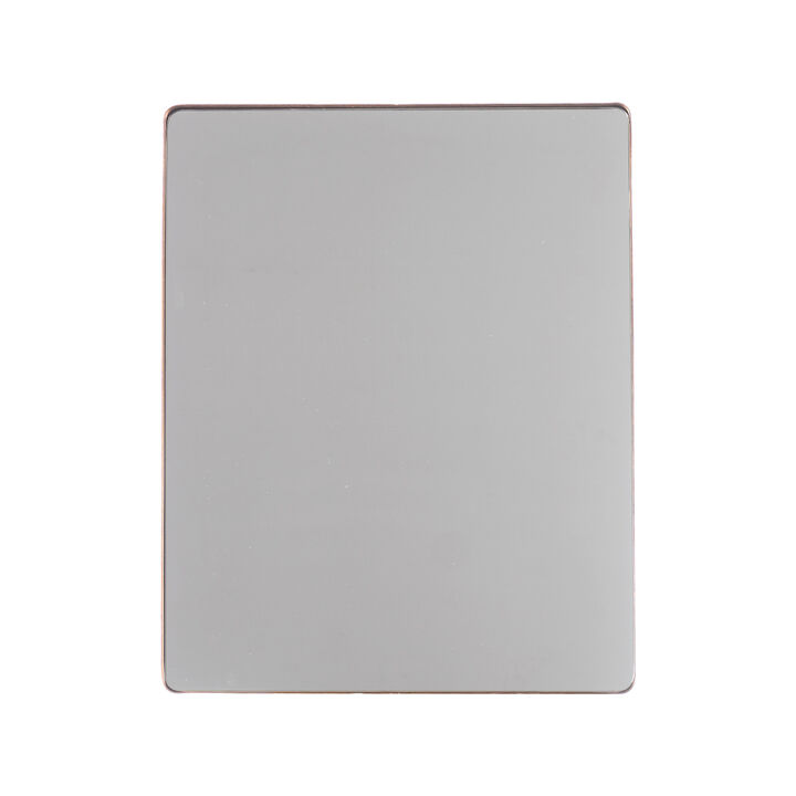 23.5" W &times; 30" H Modern Gold Metal Rectangular Bathroom Vanity Wall Mirror