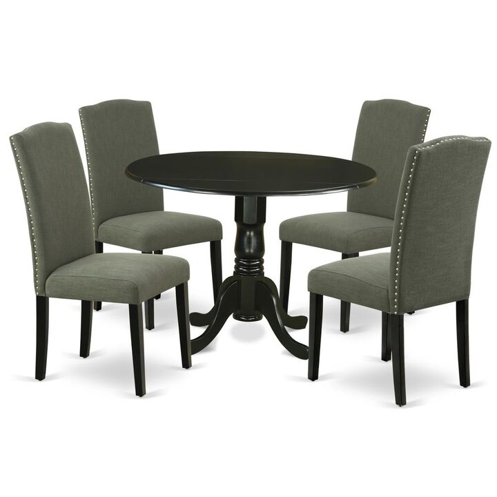 East West Furniture Dining Room Set Black