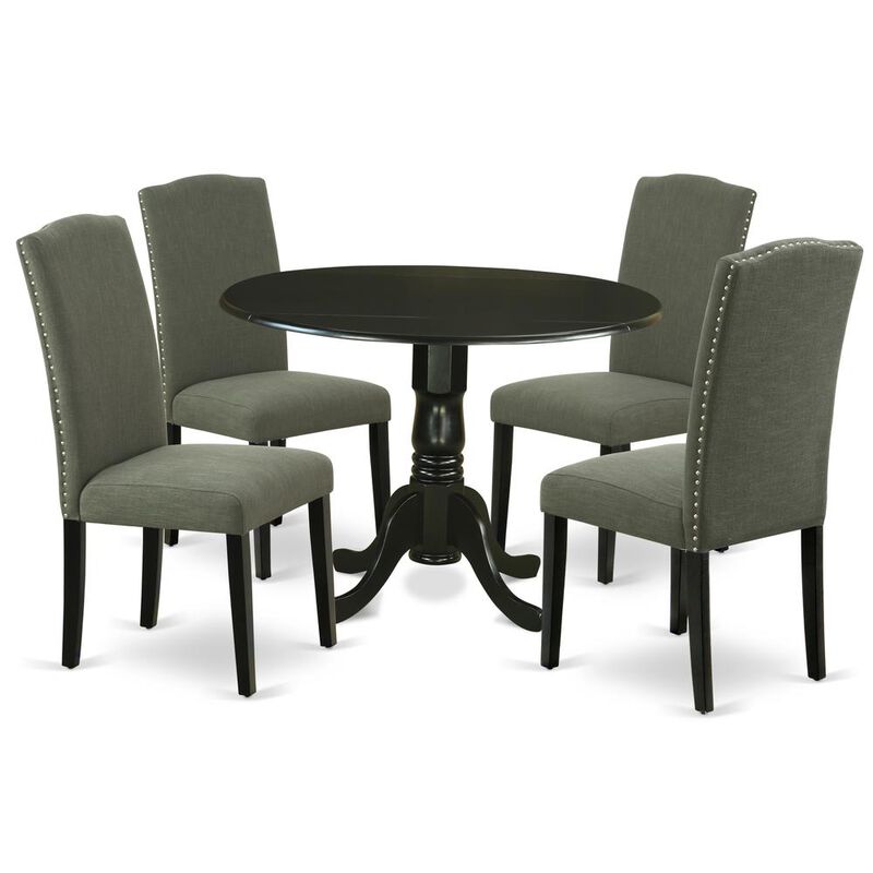 East West Furniture Dining Room Set Black