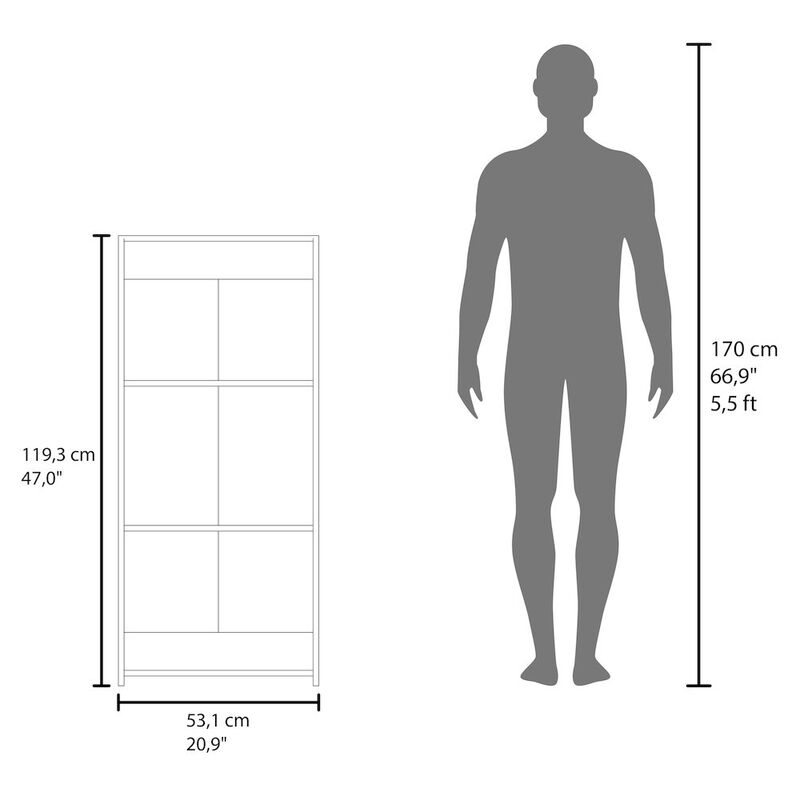 Gakona Bookcase, 3 shelves, White