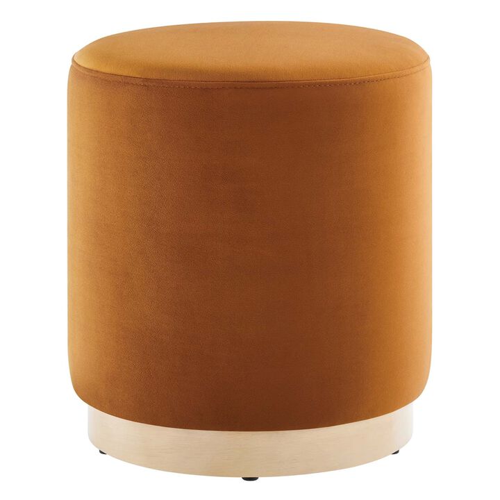 Tilden 16 Round Performance Velvet Upholstered Ottoman
