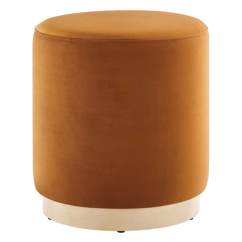 Tilden 16 Round Performance Velvet Upholstered Ottoman