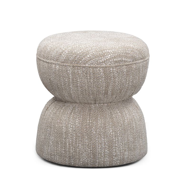 Tov Furniture Tomlin Beige Gaming Ruched Ottoman image number 0