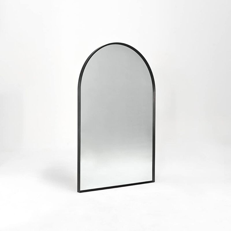 Wall Mirror 30"x 20", Bathroom Mirror, Vanity Mirror, for Bathroom, Bedroom, Entryway, with Metal Frame, Modern & Contemporary Arch Top Wall Mirror (Black)