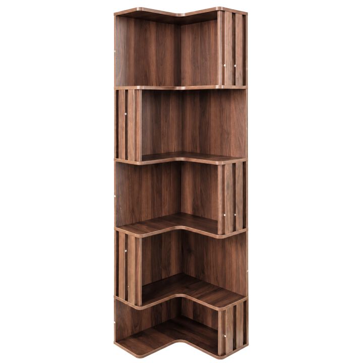 Kwitas 5‑Tier Corner Bookshelf