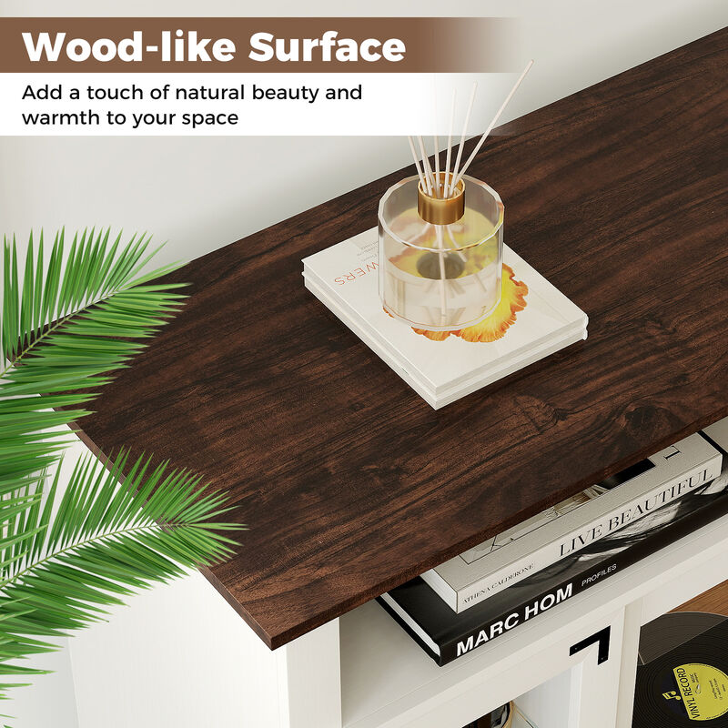 Modern TV Stand with Built-In LED Lighting and Remote Control image number 4
