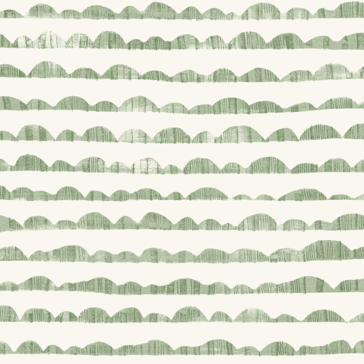Hill & Horizon Green Wallpaper