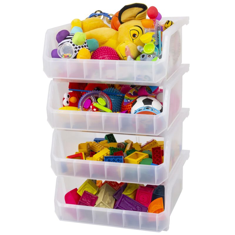 ReadySpace Plastic Containers for Organizing and Storage Bins for Closet, Kitchen, Office, Garage or Pantry Organization, Stacka