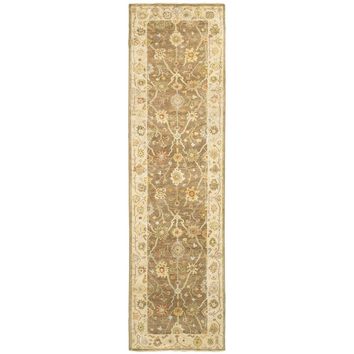 HomeRoots Wool Oriental Hand Knotted Area Rug