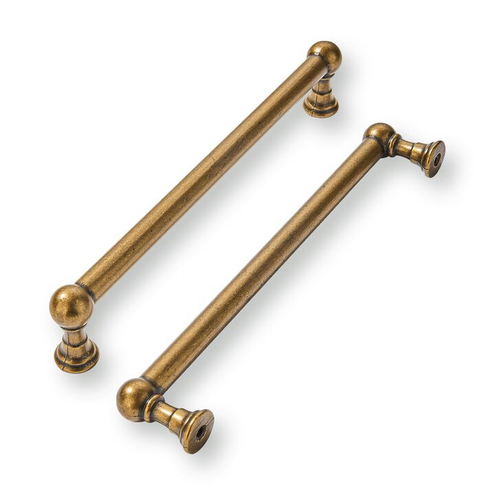 khtumeware 2 Pack 8 Inch Hole Center Champagne Bronze Cabinet Pulls Heavy Duty Solid Satin Brass Cabinet Handles for cabinets Dr