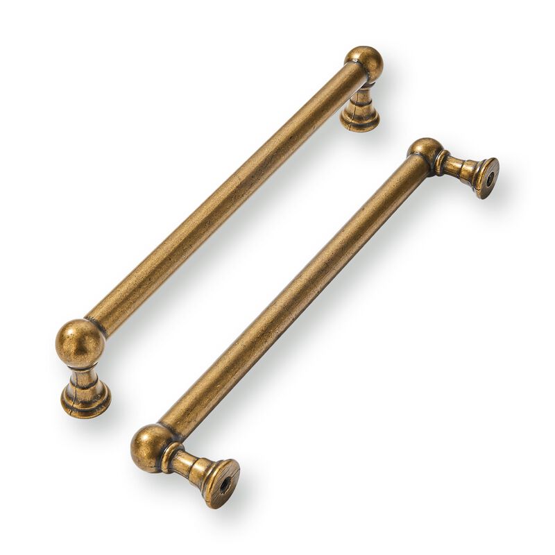 khtumeware 2 Pack 8 Inch Hole Center Champagne Bronze Cabinet Pulls Heavy Duty Solid Satin Brass Cabinet Handles for cabinets Dr