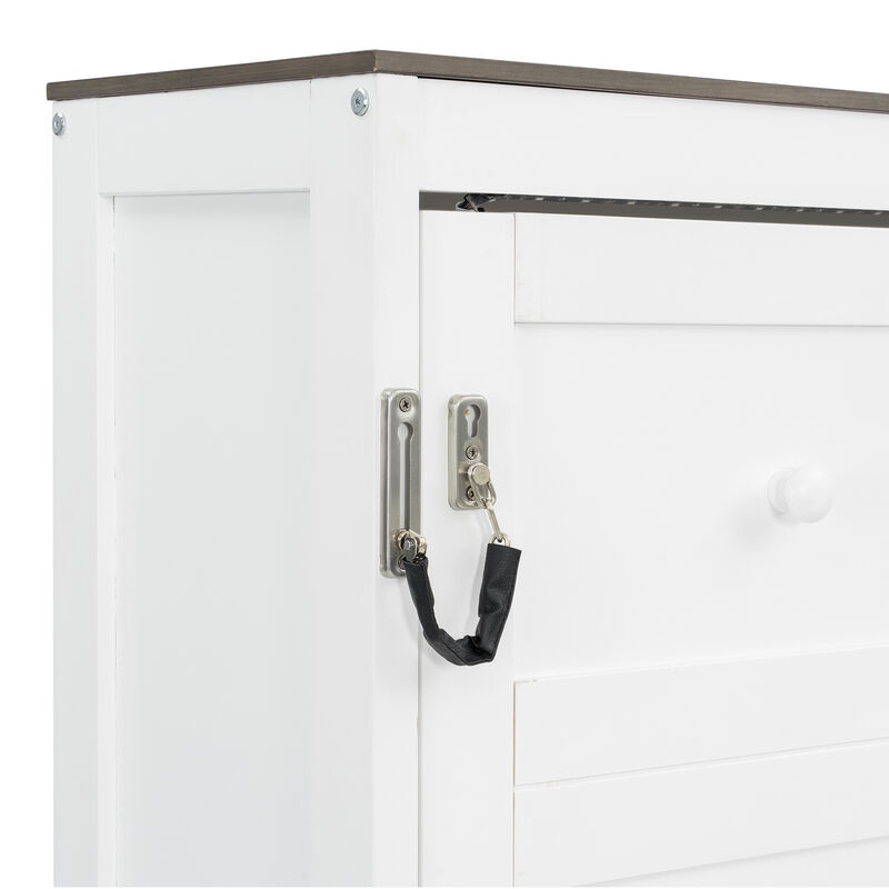 Merax Murphy Bed with Desk & LED Light image number 5
