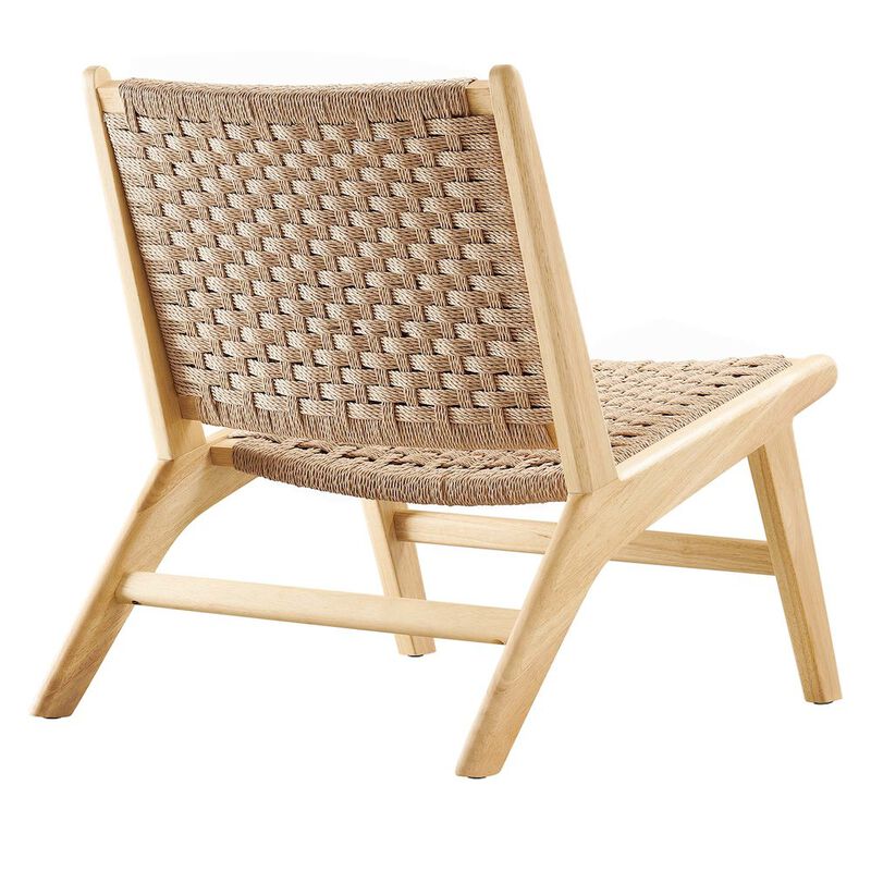 Saoirse Woven Rope Wood Accent Lounge Chair image number 4