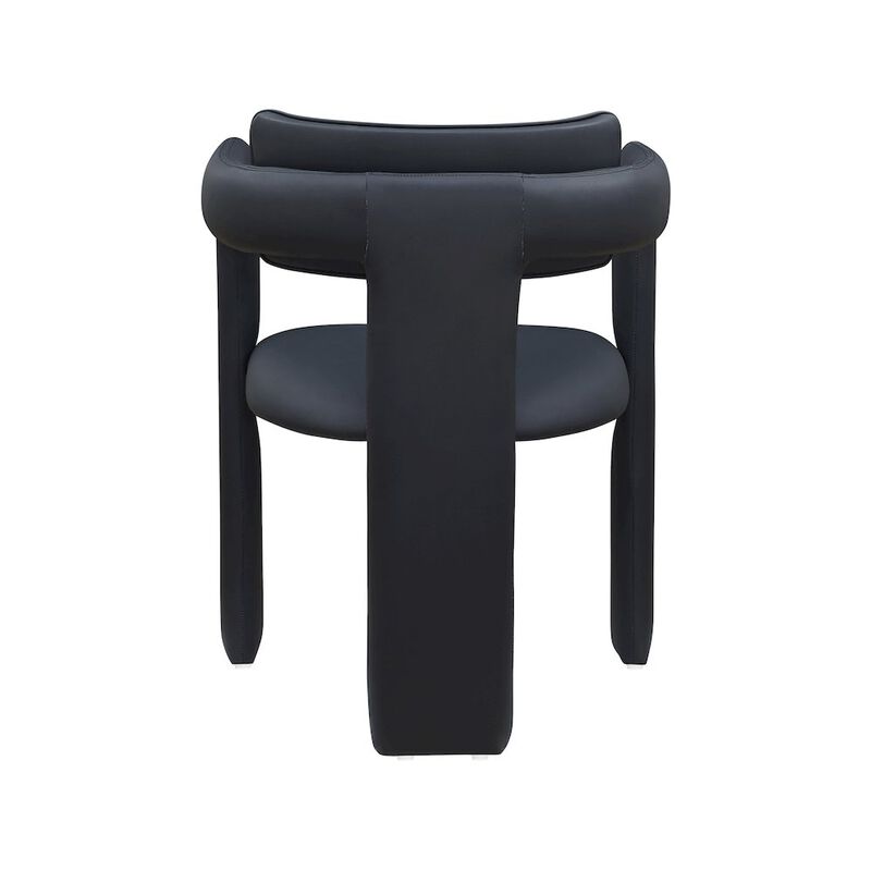 Meridian Furniture Brenda Black Vegan Leather Dining Chair, Set of 2