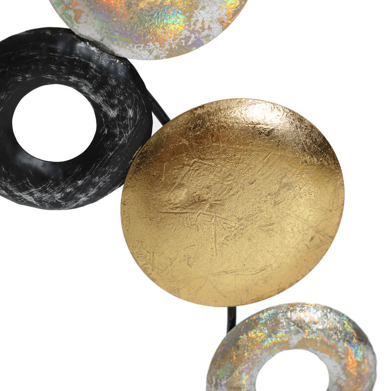 36" Orbis Abstract Metal Wall Art Decor 2PC Set image number 6