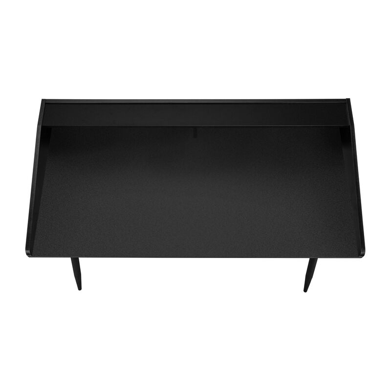 Monarch Specialties I 7537 Computer Desk, Home Office, Laptop, Storage Shelves, 48"L, Work, Metal, Laminate, Black, Contemporary, Modern