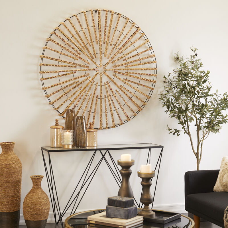 Metal Rattan Wall Decor image number 1