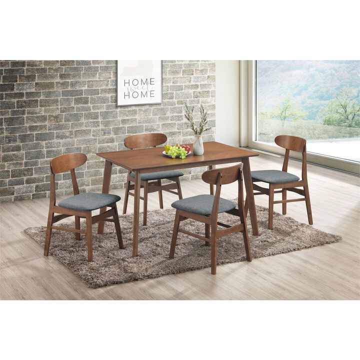 New Classic Furniture Furniture Morocco 5-Piece Wood Dining Set in Dark Gray