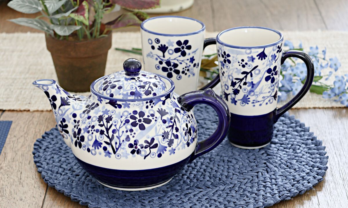 Blue Rose Polish Pottery Eloise Teapot