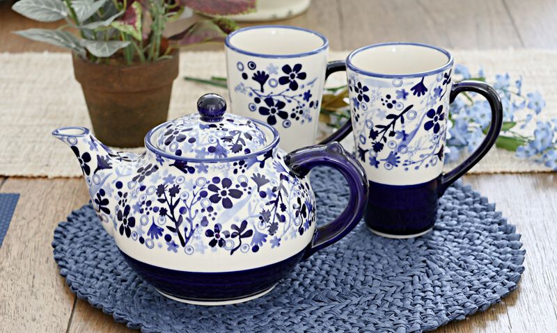 Blue Rose Polish Pottery Eloise Teapot