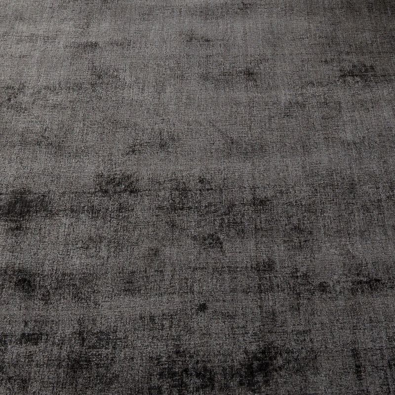 Arlo 5 x 8 Area Rug, Charcoal Gray Viscose, Handcrafted, Non Reversible