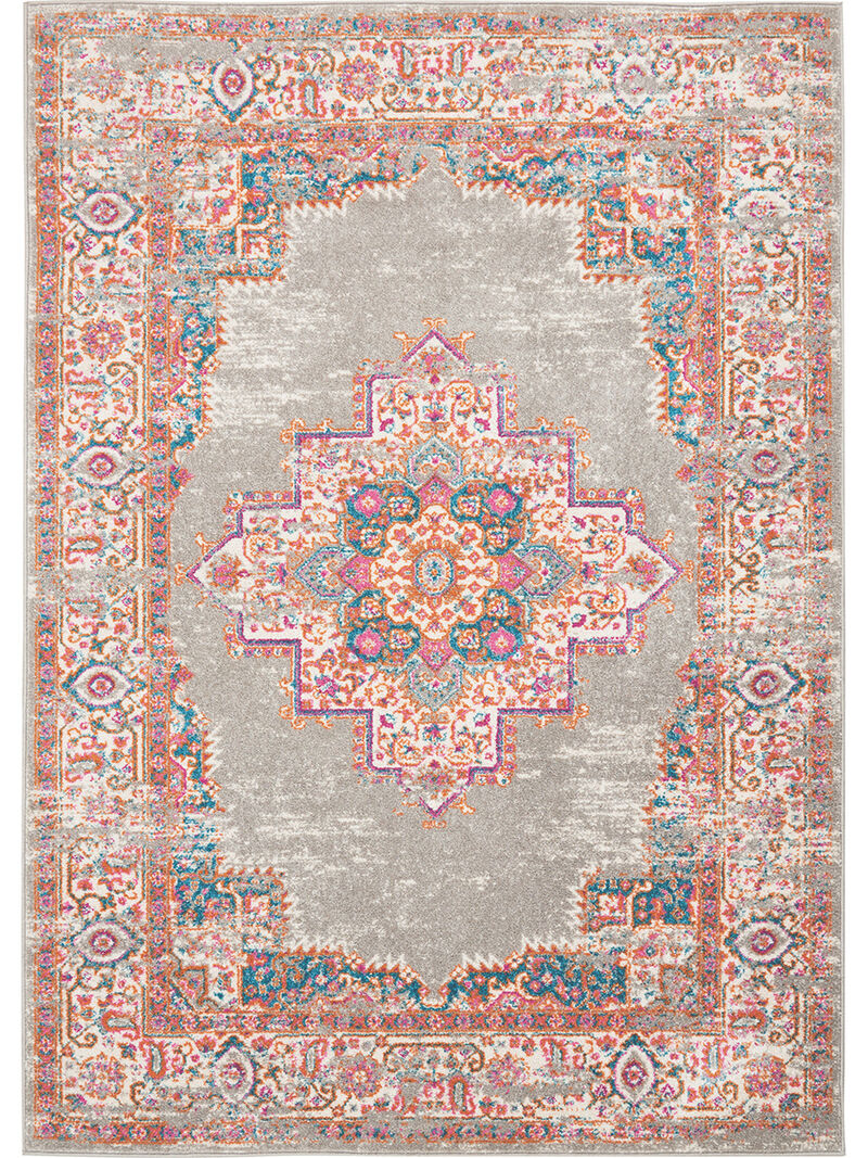 Passion PSN03 Gray 5' x Round Rug image number 0